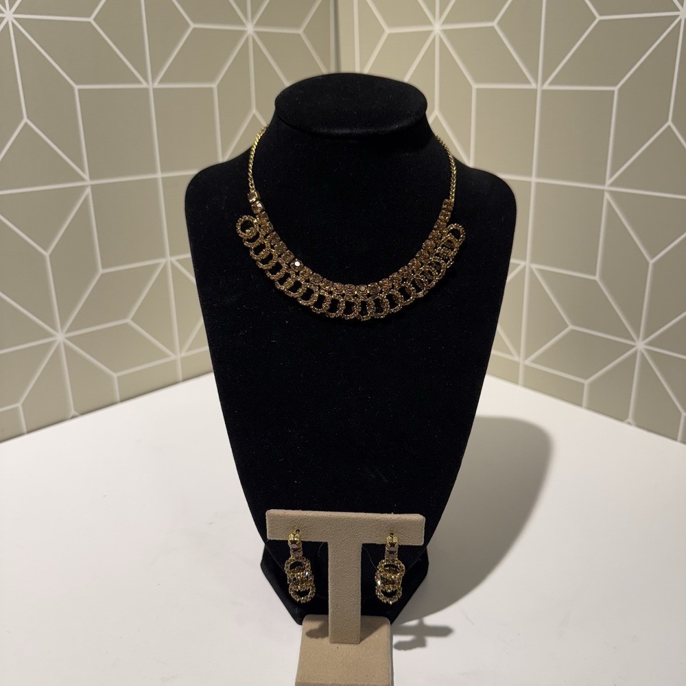 WOMENS‎ GOLD-TONED RHINESTONE ACCENT NECKLACE